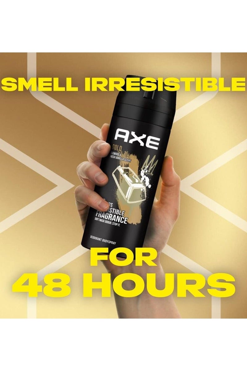 أكس بخاخ مزيل عرق جولد للجسم للرجال، ٦ عبوات × ١٥٠ مل - Image 4